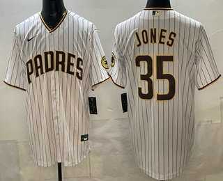 Mens San Diego Padres #35 Randy Jones White Cool Base Jersey->san diego padres->MLB Jersey
