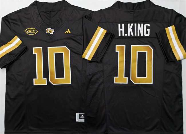 Mens Georgia Tech Yellow Jackets #10 Haynes King Black F.U.S.E. Limited Stitched Jersey