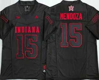 Mens Indiana Hoosiers #15 Fernando Mendoza Limited Black Alternate Fashion College Jersey