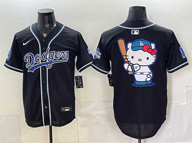 Mens Los Angeles Dodgers Team Big Logo B2B Champs 2026 Black Out Style Vapor Limited Stitched Jersey Dzhi