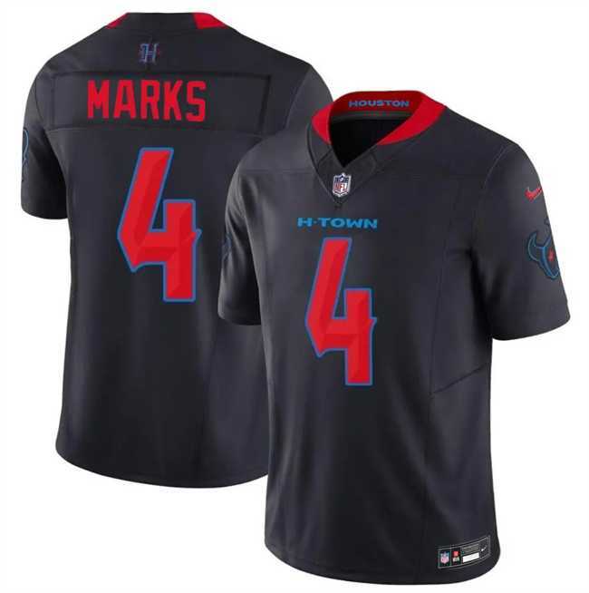 Mens Houston Texans #4 Woody Marks Navy 2026 F.U.S.E. Vapor Limited Stitched Jersey Dzhi