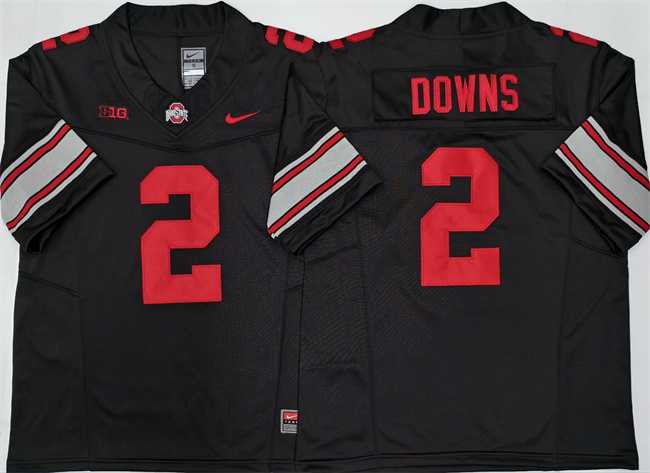Mens Ohio State Buckeyes #2 Caleb Downs Black F.U.S.E. Limited Stitched Jersey