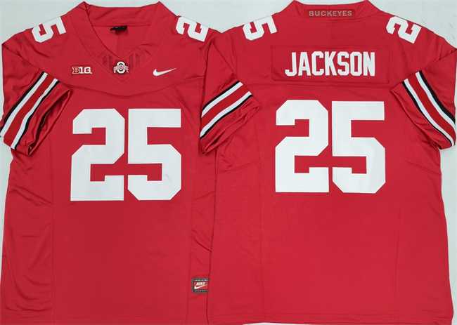 Mens Ohio State Buckeyes #25 Lamar Bo Jackson Red 2025 F.U.S.E. Limited Stitched Jersey