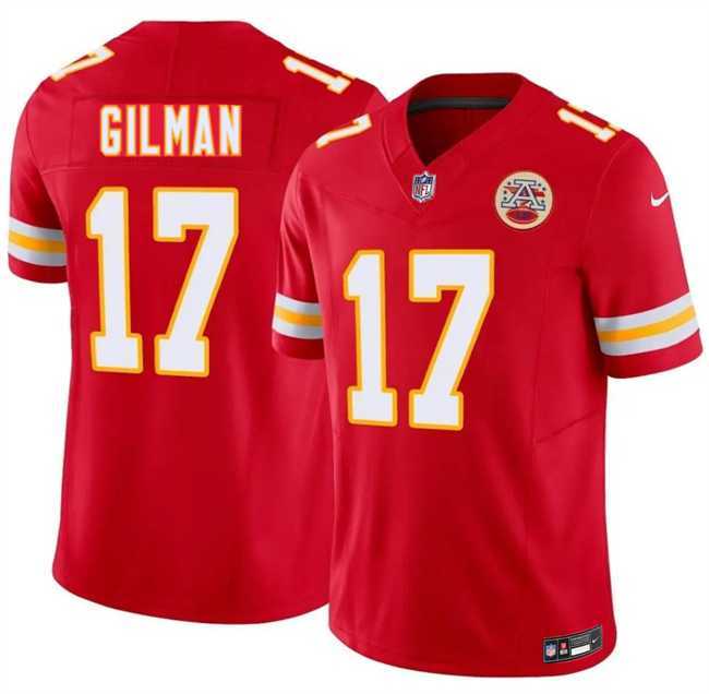 Mens Kansas City Chiefs #17 Alohi Gilman Red 2026 F.U.S.E. Vapor Untouchable Limited Stitched Jersey Dzhi