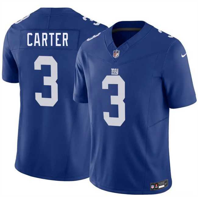 Mens New York Giants #3 Abdul Carter Blue 2026 F.U.S.E. Vapor Untouchable Limited Stitched Jersey Dzhi