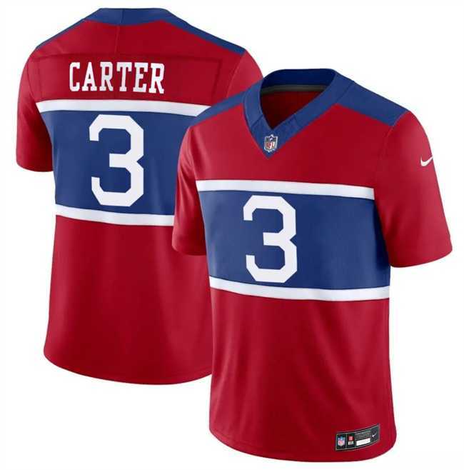 Mens New York Giants #3 Abdul Carter Red 2026 Alternate Vapor F.U.S.E. Limited Stitched Jersey Dzhi