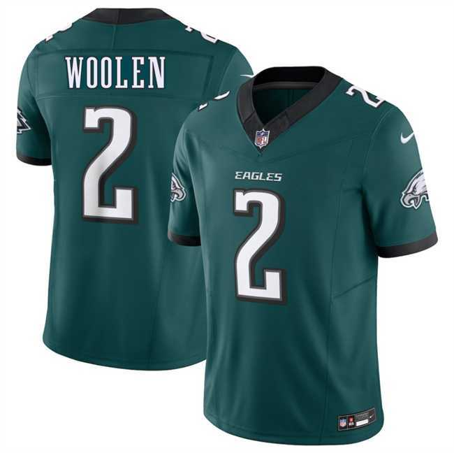 Mens Philadelphia Eagles #2 Tariq Woolen Green 2026 F.U.S.E. Vapor Untouchable Limited Stitched Jersey Dzhi
