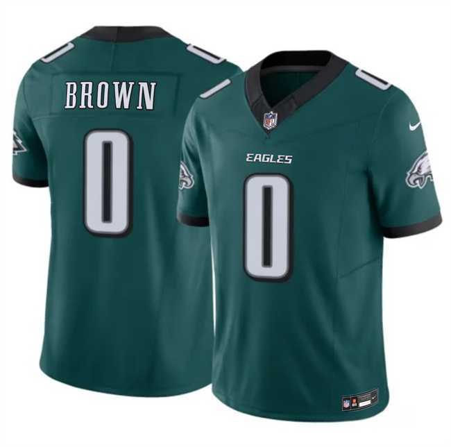 Mens Philadelphia Eagles #0 Hollywood Brown Green 2026 F.U.S.E. Vapor Untouchable Limited Stitched Jersey Dzhi
