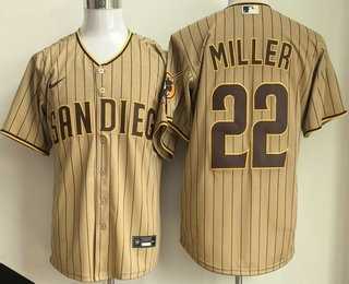 Mens San Diego Padres #22 Mason Miller Khaki Limited Baseball Jersey