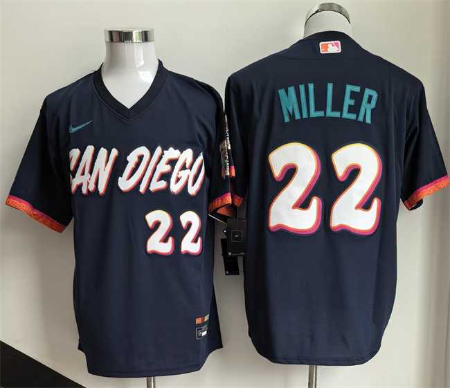 Mens San Diego Padres #22 Mason Miller Obsidian 2026 City Connect Stadium Stitched Jersey