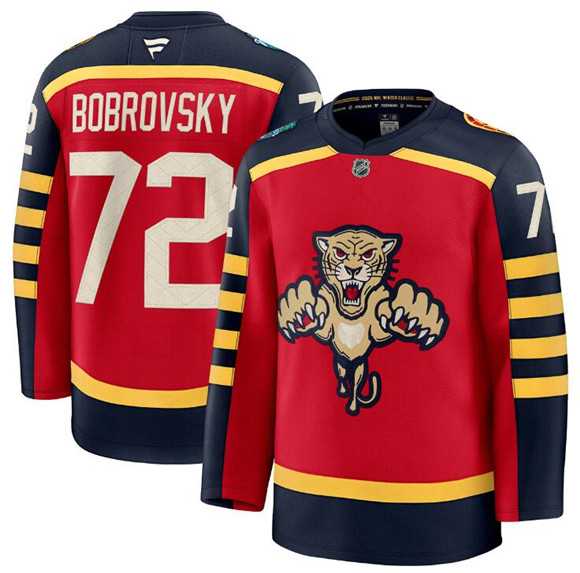 Mens Florida Panthers #72 Sergei Bobrovsky Red 2026 Winter Classic Stitched Hockey Jersey Dzhi