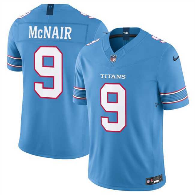 Mens Tennessee Titans #9 Steve McNair Light Blue 2026 F.U.S.E. Vapor Limited Stitched Jersey Dzhi->->