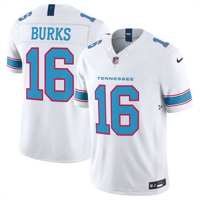 Mens Tennessee Titans #16 Treylon Burks White 2026 F.U.S.E. Vapor Limited Stitched Jersey Dzhi->->