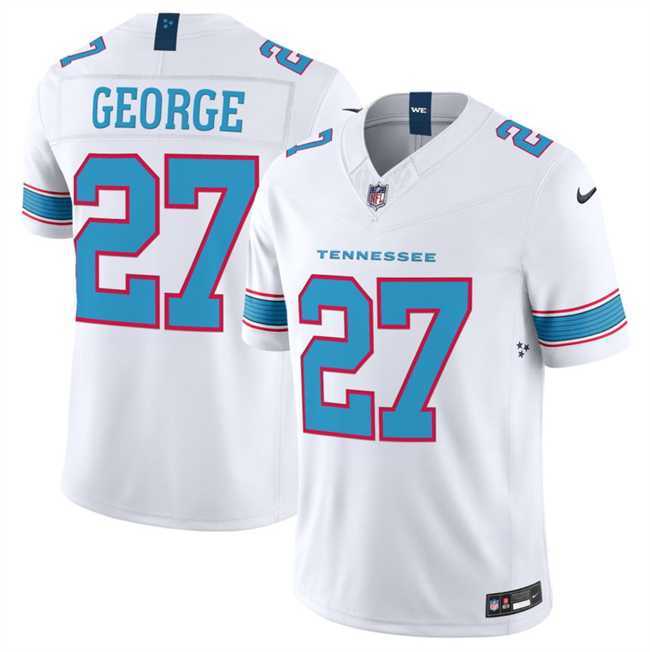 Mens Tennessee Titans #27 Eddie George White 2026 F.U.S.E. Vapor Limited Stitched Jersey Dzhi->->