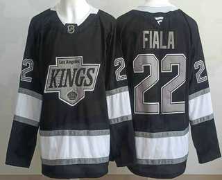 Mens Los Angeles Kings #22 Kevin Fiala Black Alternate Authentic Jersey