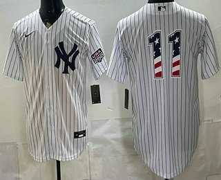 Mens New York Yankees #11 Anthony Volpe White 2026 USA 250 Fourth of July Home Stadium Stitched Jersey Dzhi