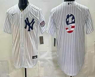 Mens New York Yankees #9 Roger Maris White 2026 USA 250 Fourth of July Home Stadium Stitched Jersey Dzhi