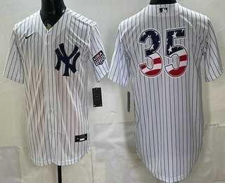 Mens New York Yankees #35 Cody Bellinger White 2026 USA 250 Fourth of July Home Stadium Stitched Jersey Dzhi