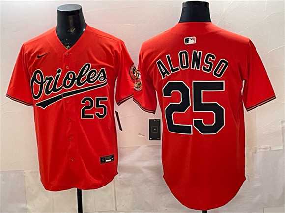 Mens Baltimore Orioles #25 Pete Alonso Orange 2025 Limited Stitched Jersey