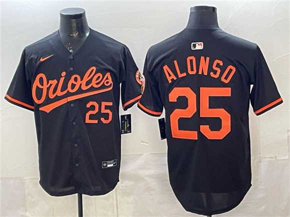 Mens Baltimore Orioles #25 Pete Alonso Black 2025 Limited Stitched Jersey