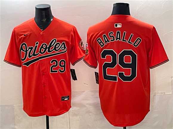 Mens Baltimore Orioles #29 Samuel Basallo Orange 2025 Limited Stitched Jersey