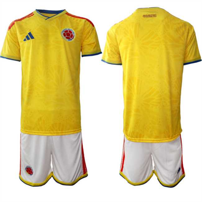 Mens Colombia Team Custom Yellow 2025-26 Home Soccer Jersey Suit