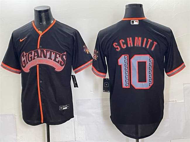 Mens San Francisco Giants #10 Casey Schmitt Black 2026 Alternate Stadium Stitched Jersey Dzhi