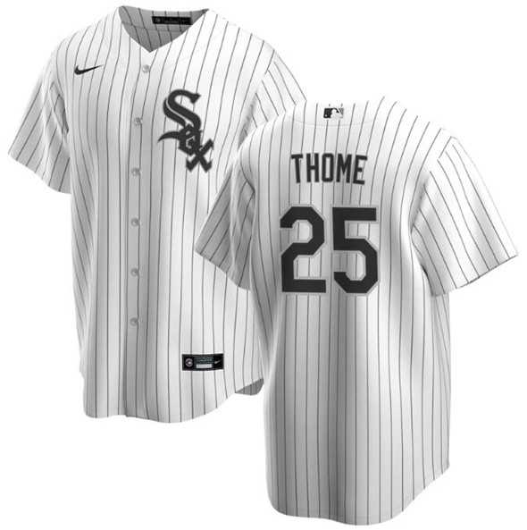 Mens Chicago White Sox #25 Jim Thome White Cool Base Stitched Jersey Dzhi