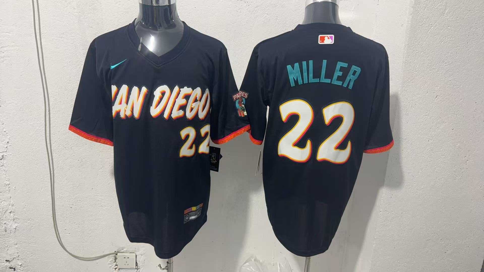 Mens San Diego Padres #22 Mason Miller Black 2026 City Connect Stadium Jersey