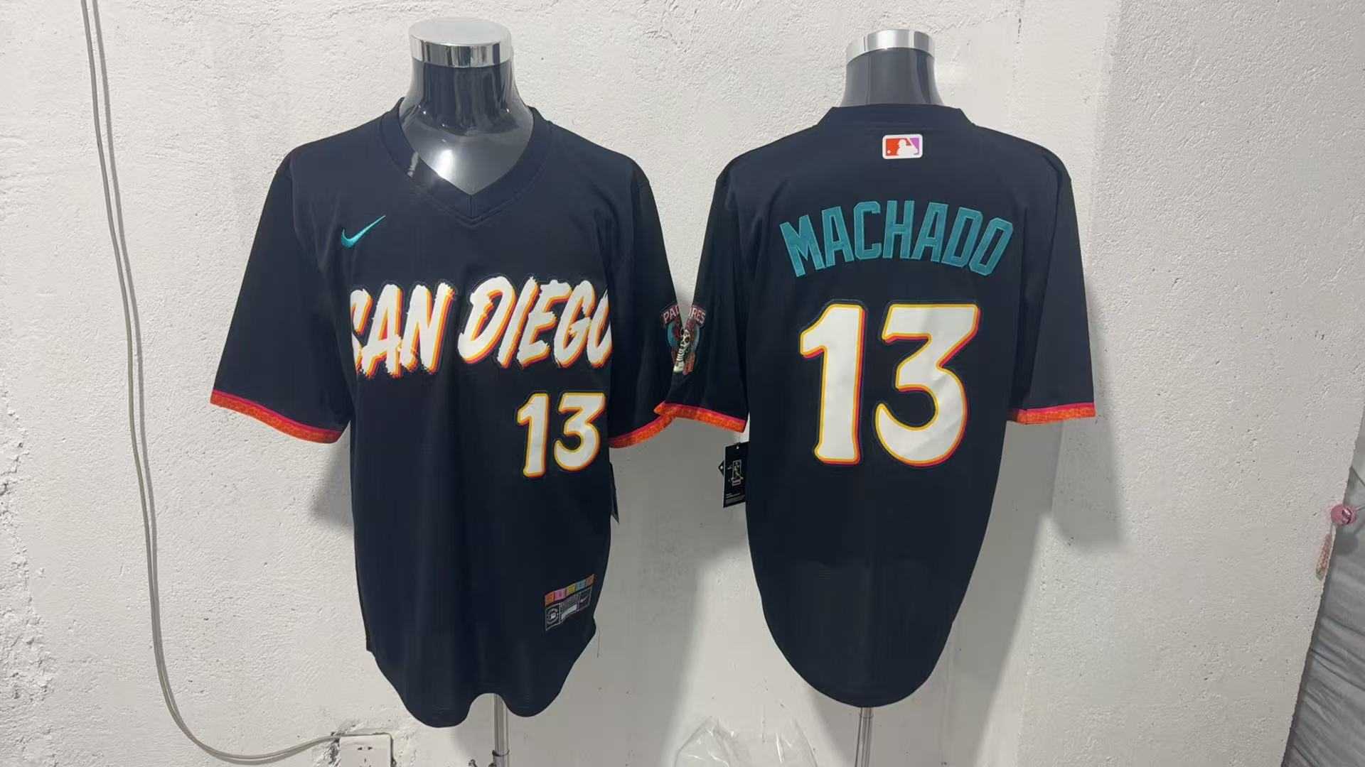 Mens San Diego Padres #13 Manny Machado Black 2026 City Connect Stadium Jersey