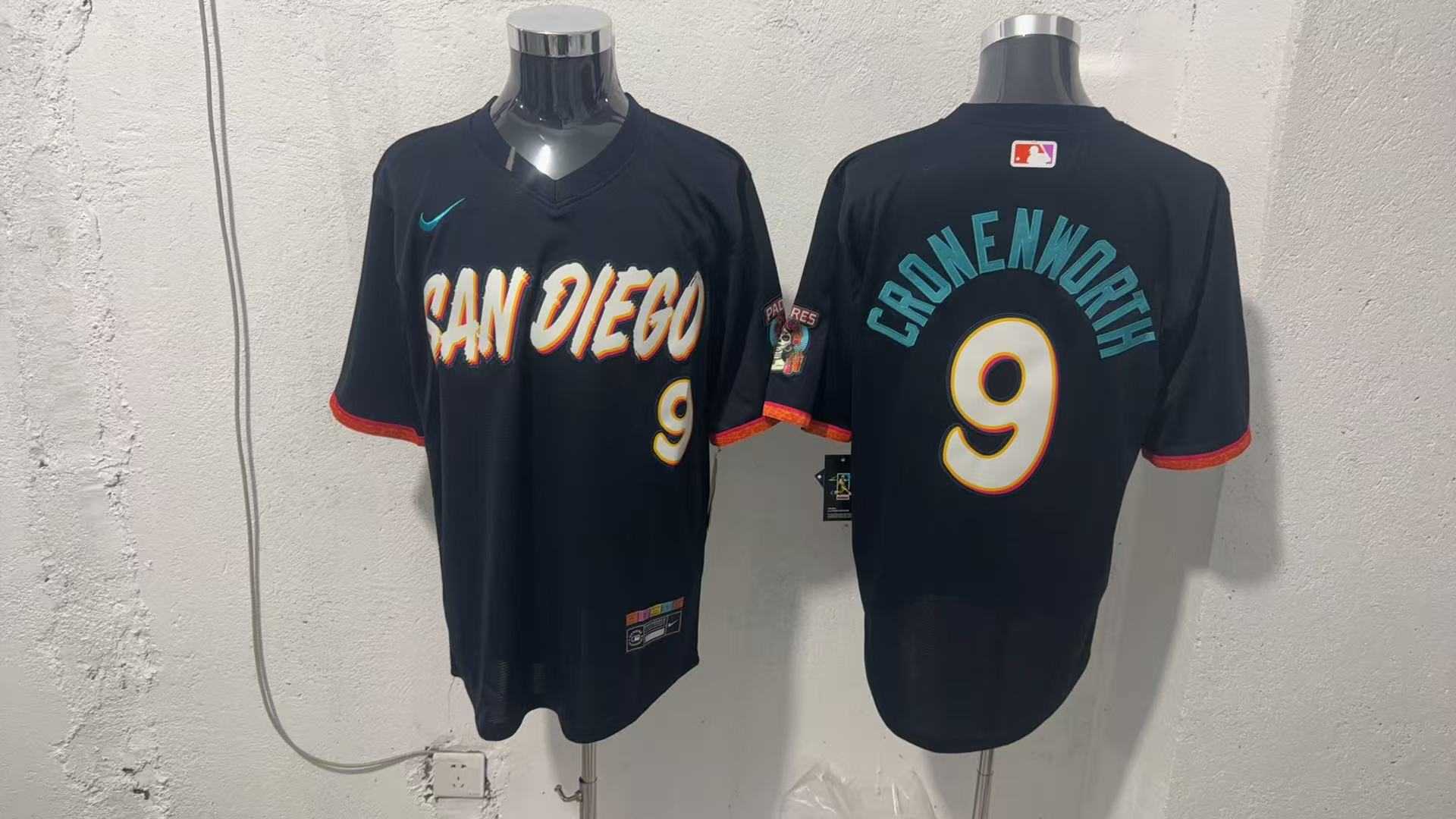 Mens San Diego Padres #9 Jake Cronenworth Black 2026 City Connect Stadium Jersey