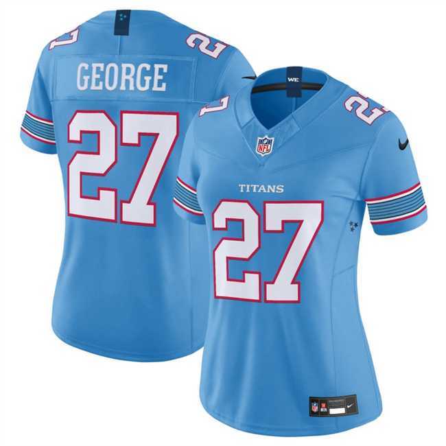 Womens Tennessee Titans #27 Eddie George Light Blue 2026 F.U.S.E. Vapor Limited Stitched Jersey Dzhi->->