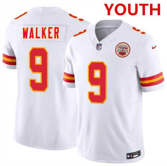 Youth Kansas city chiefs #9 kenneth walker iii white 2026 f.u.s.e. vapor untouchable limited stitched jersey Dzhi->->