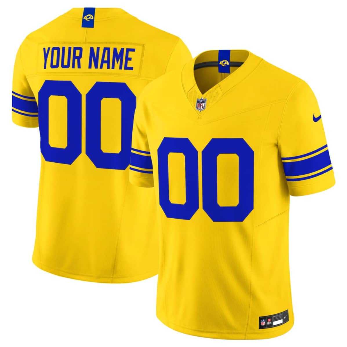 Mens Los Angeles Rams Active Player Custom Yellow 2026 F.U.S.E. Vapor Limited Stitched Jersey