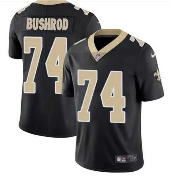 Men & Women & Youth New Orleans Saints #74 Jermon Bushrod Black Vapor Limited Stitched Jersey->->