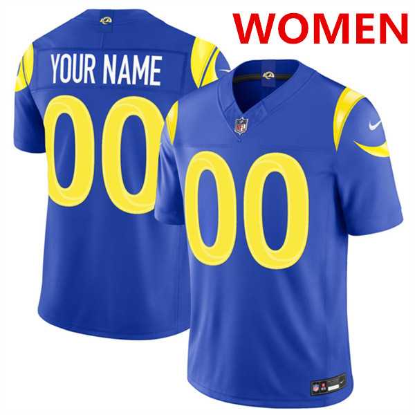 Womens Los Angeles Rams Active Player Custom Royal 2026 F.U.S.E. Vapor Limited Football Stitched Jersey