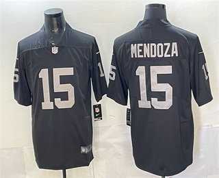 Mens Las Vegas Raiders #15 Fernando Mendoza Limited Black Vapor Jersey->->