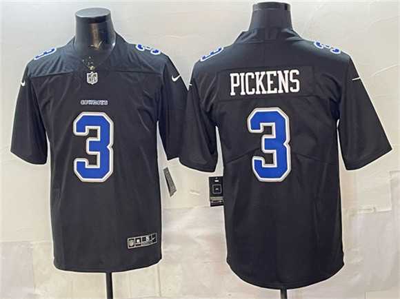 Mens Dallas Cowboys #3 George pickens Black Fashion Vapor Untouchable Limited Stitched Jersey