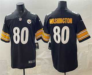 Mens Pisttburgn Steelers #80 Darnell Washington Black Vapor Untouchable Limited Stitched Jersey->->