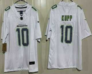 Mens Seattle Seahawks #10 Cooper Kupp Limited White Fashion Vapor Jersey->->
