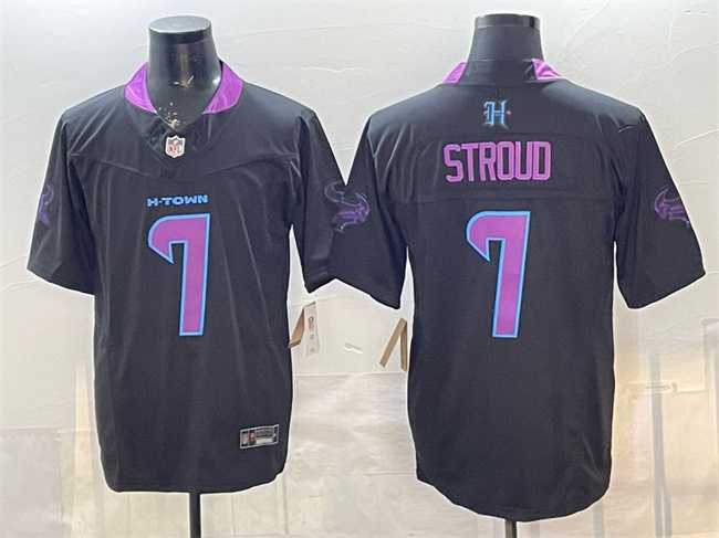 Mens Houston Texans #7 C.J. Stroud Black F.U.S.E. 2025 DJ SCREW Vapor Limited Stitched Jersey