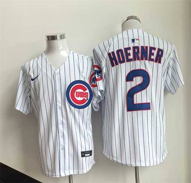 Mens Chicago Cubs #2 Alex Bregman White Cool Base Stitched Jersey