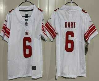 Youth New York Giants #6 Jaxson Dart Limited White Vapor Jersey->->