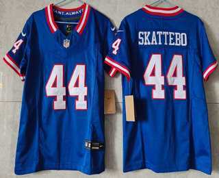 Youth New York Giants #44 Cam Skattebo Limited FUSE Blue Classic Vapor Jersey->->