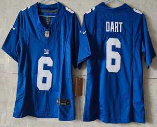 Youth New York Giants #6 Jaxson Dart Limited FUSE Blue Vapor Jersey->->