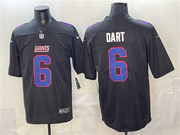 Mens New York Giants #6 Jaxson Dart Black Fashion Vapor Untouchable Limited Stitched Jersey
