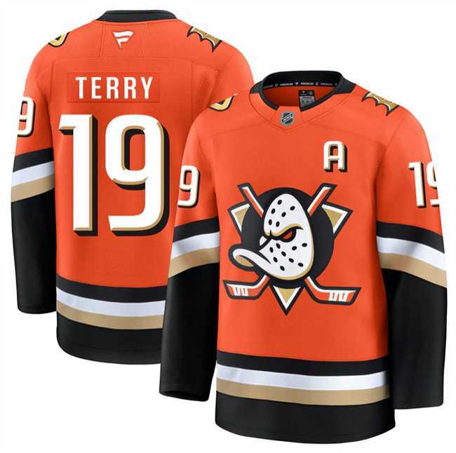 Mens Anaheim Ducks #19 Troy Terry Orange 2026 Home Stitched Jersey Dzhi->->