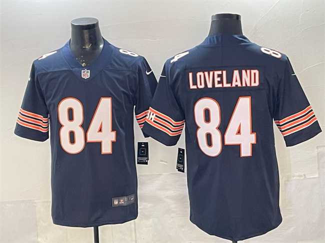 Mens Chicago Bears #84 Colston Loveland Navy Vapor Untouchable Stitched Jersey