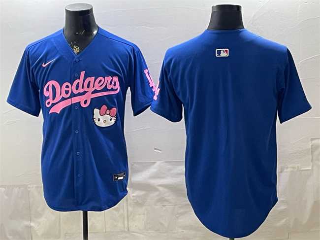 Mens Los Angeles Dodgers Blank Royal Hello Kitty Night Stitched Jersey Dzhi