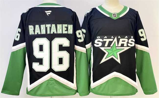 Mens Dallas Stars #96 Mikko Rantanen Black 2025-26 Alternate Stitched Jersey->->